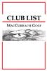 CLUB LIST MACCURRACH GOLF