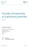Transfer of ownership of a pharmacy premises