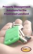 Property Management Solutions for the Frustrated Landlord