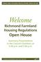 FARMLAND HOUSING REGULATIONS OPEN HOUSE. Richmond Farmland Housing Regulations. Open House