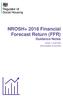 NROSH Financial Forecast Return (FFR) Guidance Notes. Version 1.1 (June 2018)