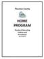 Thurston County HOME PROGRAM. Standard Operating Policies and Procedures (Revised 06/2013)