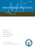 A Journal of Scholarship on the Mediterranean Region and Its Influence. the pennsylvania state universit y press