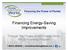 Financing Energy-Saving. Through The Florida Green Energy Works PACE Financing Program