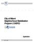 City of Miami Neighborhood Stabilization Program 2 (NSP2) Application