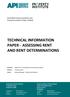 TECHNICAL INFORMATION PAPER - ASSESSING RENT AND RENT DETERMINATIONS