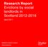 Research Report Evictions by social landlords in Scotland