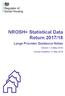 NROSH+ Statistical Data Return 2017/18. Large Provider Guidance Notes