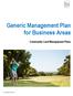 Generic Management Plan for Business Areas. Community Land Management Plans