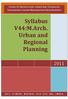 Syllabus V44:M.Arch. Urban and Regional Planning