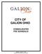 CITY OF GALION OHIO CONSOLIDATED FEE SCHEDULE