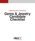 AMERICAN SOCIETY OF APPRAISERS. Gems & Jewelry Candidate Checklist