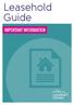 Leasehold Guide IMPORTANT INFORMATION