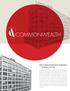 COMMONWEALTH. THE COMMONWEALTH BUILDING A History of Firsts