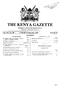 THE KENYA GAZETTE. Vol. CXX No. 108 NAIROBI, 7th September, 2018 Price Sb. 60