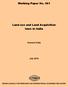 Working Paper No Land use and Land Acquisition laws in India
