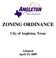 ZONING ORDINANCE City of Angleton, Texas Adopted April 14, 2009