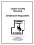 Carbon County Wyoming Subdivision Regulations