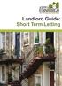 Landlord Guide: Short Term Letting
