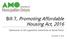 Bill 7, Promoting Affordable Housing Act, 2016