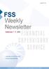 FSS. Weekly Newsletter. September 7-11, Summary of Press Releases Weekly Market Briefing.