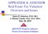 APPRAISER & ASSESSOR Real Estate Tax Valuation Overview and Issues