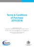 Terms & Conditions of Purchase 2017/2018