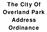 The City Of Overland Park Address Ordinance