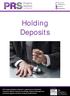 Holding Deposits. Authorised by: