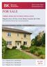 FOR SALE THREE SEMI-DETACHED DWELLINGS. Harperley Grove, Fir Tree, Crook, Bishop Auckland, DL15 8DS FOR SALE BY INFORMAL TENDER 19TH DECEMBER 2017