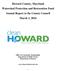 Howard County, Maryland Watershed Protection and Restoration Fund Annual Report to the County Council March 1, 2016