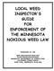 LOCAL WEED INSPECTOR'S GUIDE FOR ENFORCEMENT OF THE MINNESOTA NOXIOUS WEED LAW PRODUCED BY THE