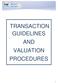 TRANSACTION GUIDELINES AND VALUATION PROCEDURES