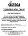 TENDER CATALOGUE. Alloy Steel Rolling Mill