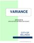 VARIANCE APPLICATION INFORMATION PACKET CITY OF BILLINGS