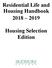 Residential Life and Housing Handbook Housing Selection Edition