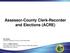 Assessor-County Clerk-Recorder and Elections (ACRE)