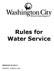 Rules for Water Service
