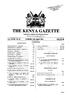 THE KENYA GAZETTE. Published by Authority of the Republic of Kenya. (Registered as a Newspaper at the G.P.O.) CONTENTS PAGE