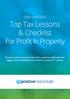 Top Tax Lessons & Checklist For Profit In Property