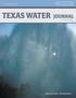 TEXAS WATER JOURNAL. Special Issue: Groundwater. An online, peer-reviewed journal published in cooperation with the Texas Water Resources Institute