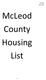Cty. #39 Rev. 4/18. McLeod County Housing List