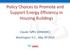 Policy Choices to Promote and Support Energy Efficiency in Housing Buildings. Claude Taffin (DINAMIC) Washington D.C., May