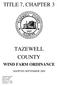 TITLE 7, CHAPTER 3 TAZEWELL COUNTY