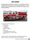 FOR TENDER. Enfield Volunteer Fire Department Engine Tender 1