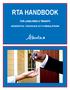 RTA HANDBOOK FOR LANDLORDS & TENANTS RESIDENTIAL TENANCIES ACT & REGULATIONS