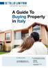 A Guide To Buying Property in Italy