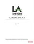 THE PORT OF LOS ANGELES LEASING POLICY. August 8, 2013
