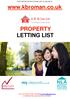 PROPERTY LETTING LIST