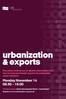 urbanization Executive conference on global urbanization and how to increase Danish exports of sustainable urban solutions